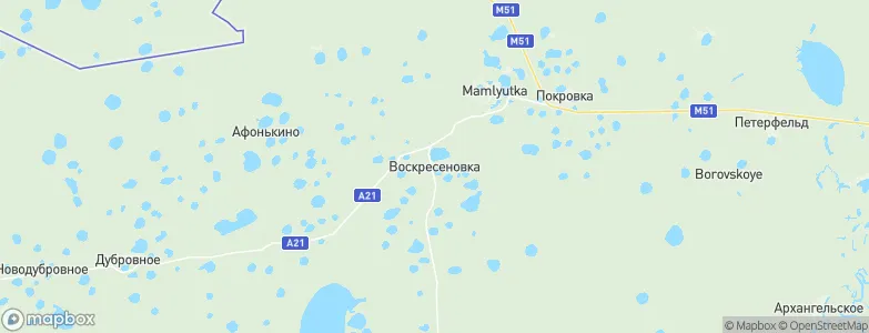 Voskresenovka, Kazakhstan Map
