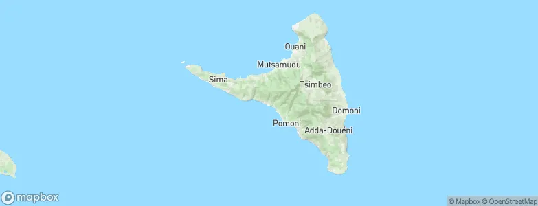 Vouani, Comoros Map