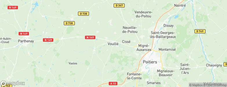 Vouillé, France Map