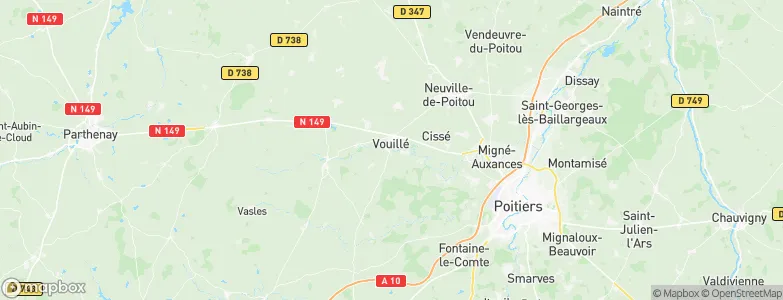 Vouillé, France Map