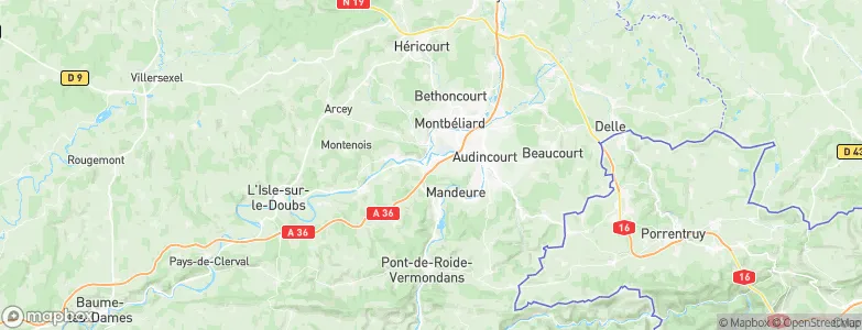 Voujeaucourt, France Map