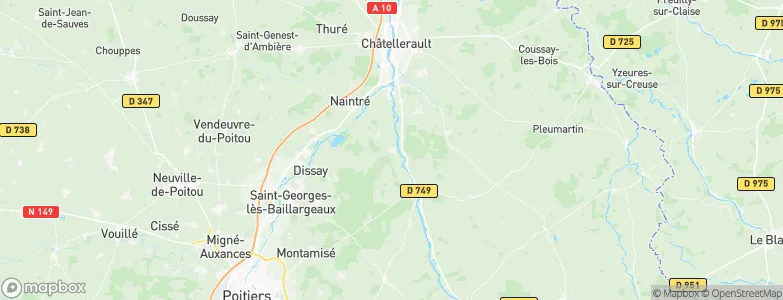 Vouneuil-sur-Vienne, France Map