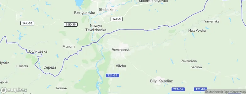 Vovchans'k, Ukraine Map