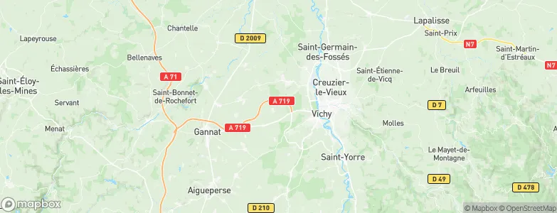 Vozelles, France Map