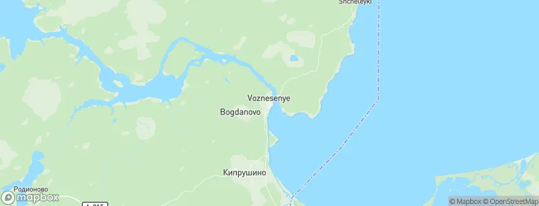 Voznesen'ye, Russia Map