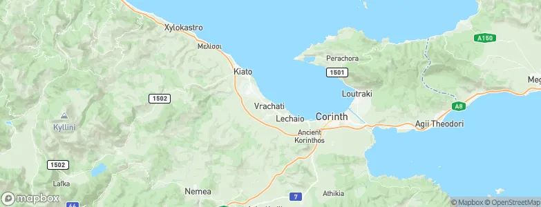 Vrachati, Greece Map