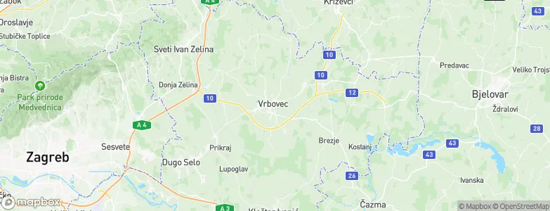 Vrbovec, Croatia Map