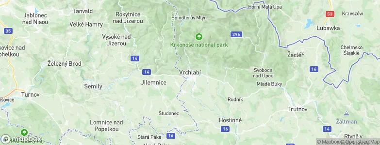 Vrchlabí, Czechia Map