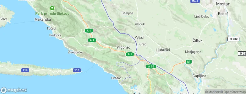 Vrgorac, Croatia Map