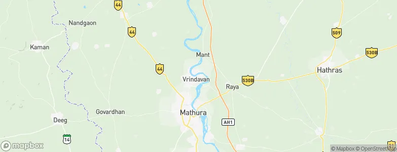 Vrindāvan, India Map