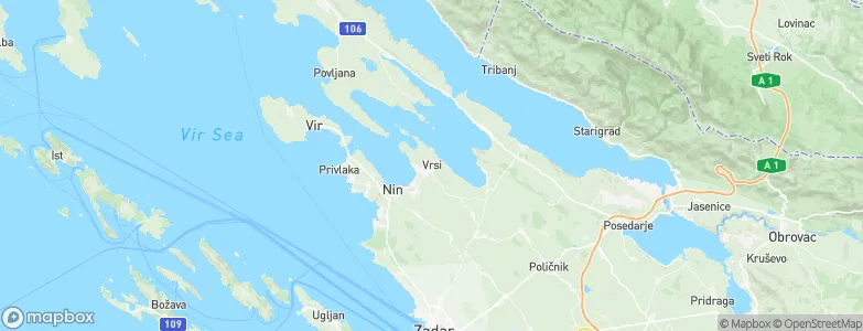 Vrsi, Croatia Map