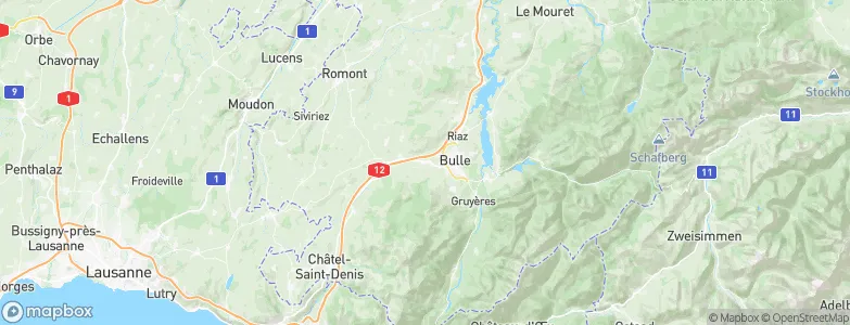 Vuadens, Switzerland Map
