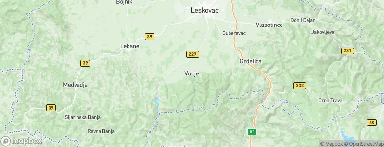 Vučje, Serbia Map