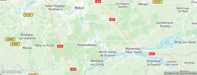 Vulaines-sur-Seine, France Map