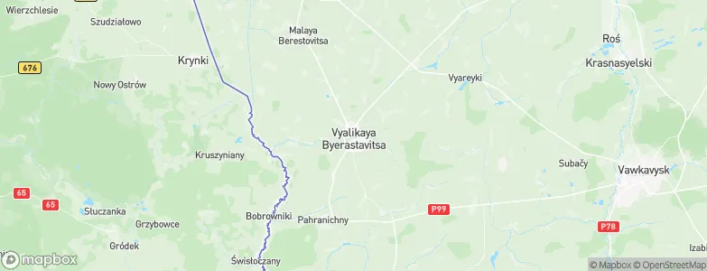 Vyalikaya Byerastavitsa, Belarus Map