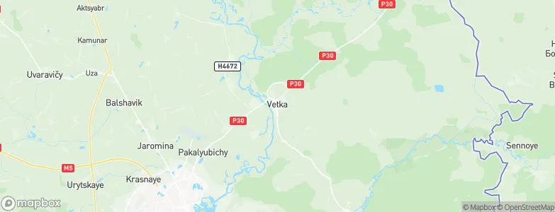 Vyetka, Belarus Map