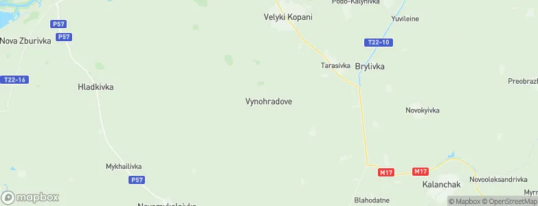 Vynohradove, Ukraine Map