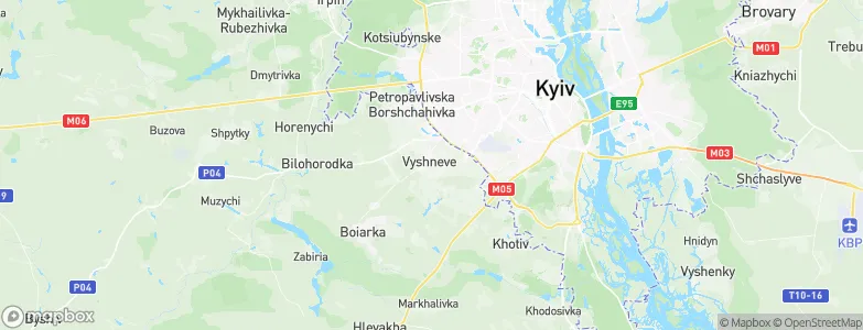 Vyshneve, Ukraine Map
