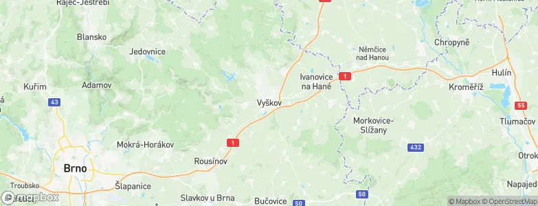 Vyškov, Czechia Map