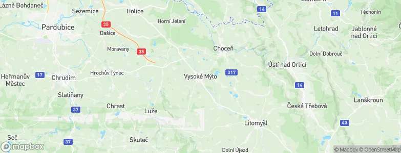 Vysoké Mýto, Czechia Map