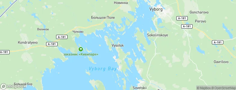 Vysotsk, Russia Map