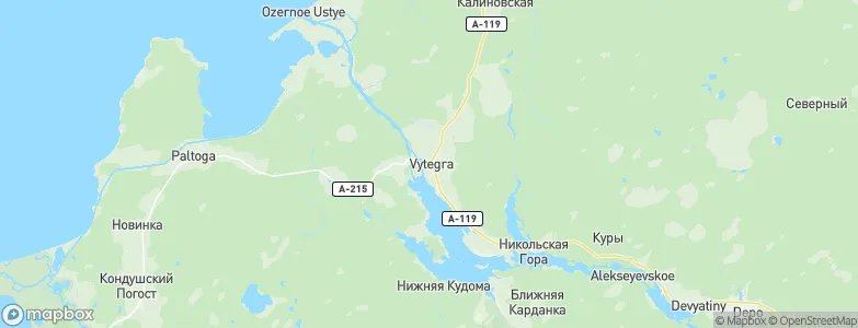 Vytegra, Russia Map