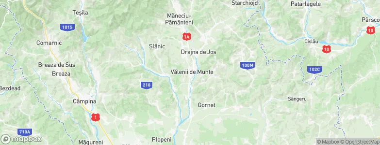 Vălenii de Munte, Romania Map