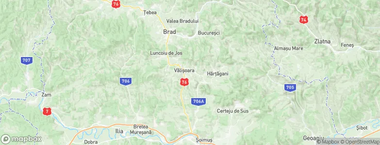Vălişoara, Romania Map