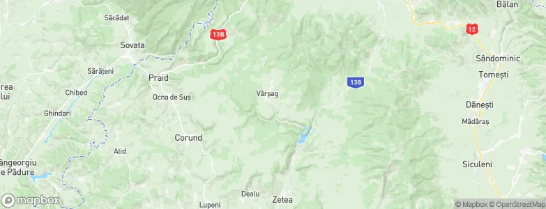 Vărşag, Romania Map