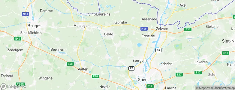 Waarschoot, Belgium Map