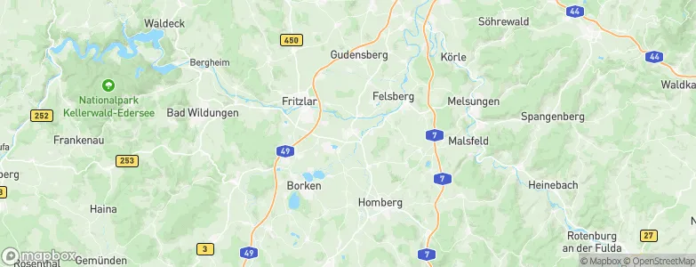 Wabern, Germany Map