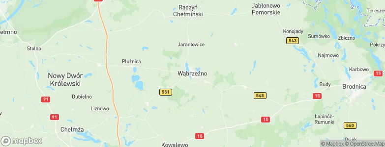 Wąbrzeźno, Poland Map