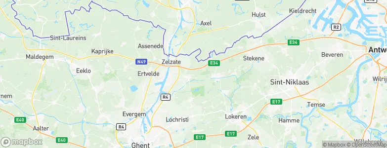 Wachtebeke, Belgium Map