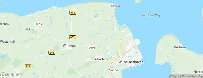 Waddewarden, Germany Map