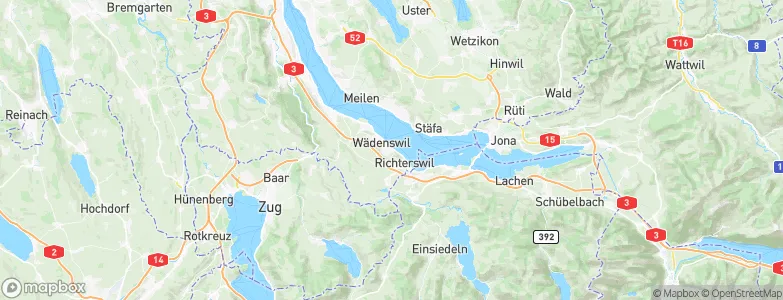 Wädenswil / Boller-Giessen, Switzerland Map