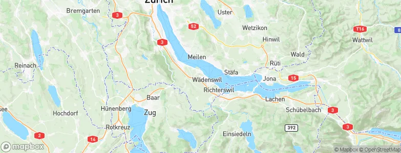 Wädenswil / Hangenmoos, Switzerland Map