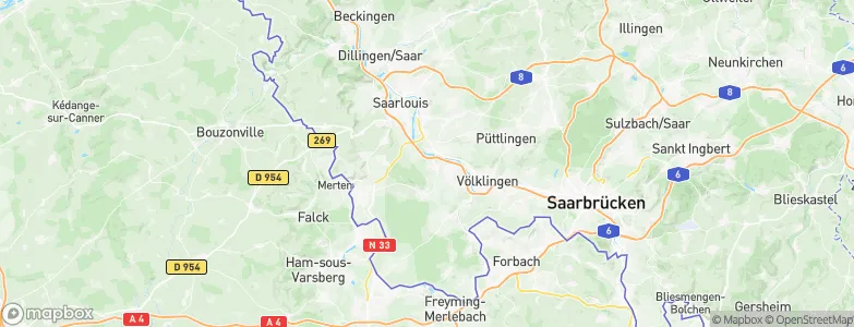 Wadgassen, Germany Map