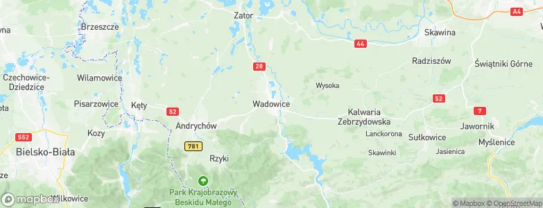 Wadowice, Poland Map