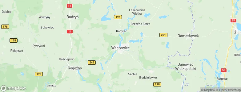 Wągrowiec, Poland Map