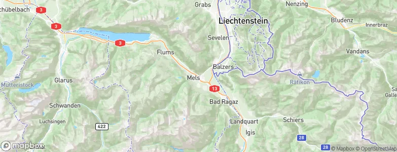 Wahlkreis Sarganserland, Switzerland Map