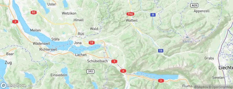 Wahlkreis See-Gaster, Switzerland Map