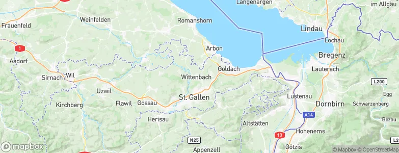 Wahlkreis St. Gallen, Switzerland Map