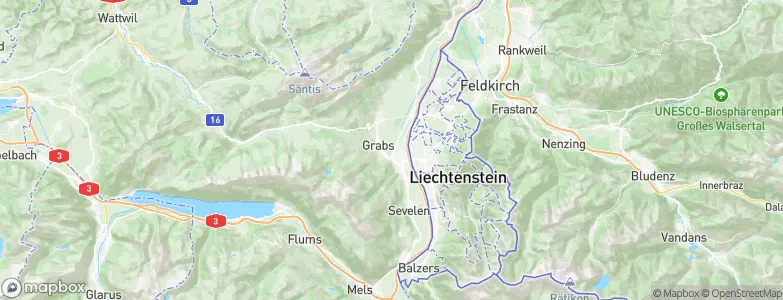 Wahlkreis Werdenberg, Switzerland Map