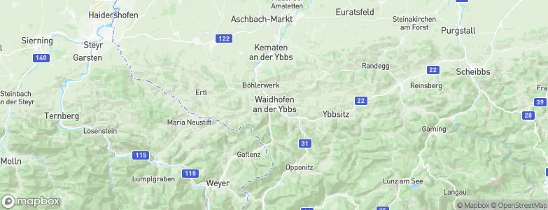 Waidhofen an der Ybbs, Austria Map