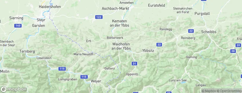 Waidhofen an der Ybbs Stadt, Austria Map