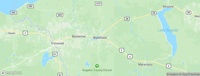 Wakefield, United States Map
