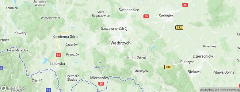 Wałbrzych County, Poland Map
