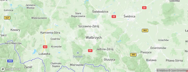 Wałbrzych, Poland Map
