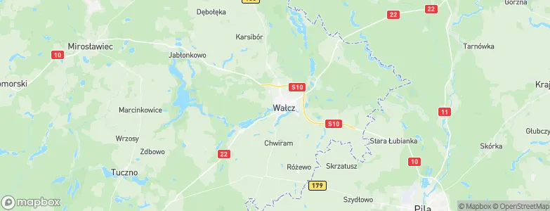 Wałcz, Poland Map