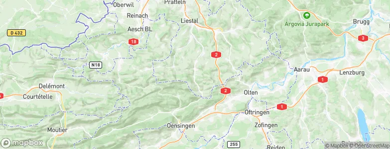 Waldenburg, Switzerland Map